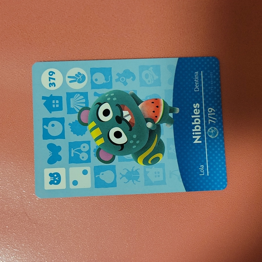 Animal Crossing Nibbles Amiibo Card